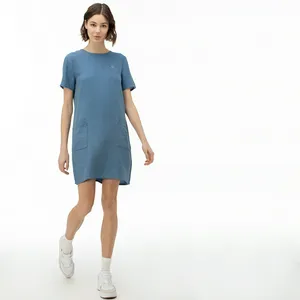 Платье Lacoste с круглым вырезом, синий, арт. EF0057