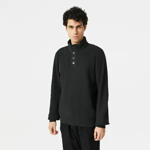 Свитер Lacoste с воротником на пуговицах, черный, арт. AH2338