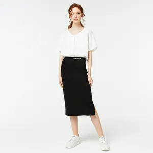 Юбка Lacoste с эластичным поясом, черный, арт. JF2301