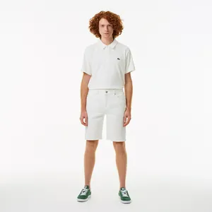 Мужские джинсовые шорты Lacoste, белый, арт. FH7541