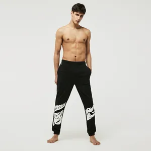 Мужские пижамные брюки Lacoste с принтом, черный, арт. 3H1246