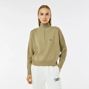 Свитер Lacoste на молнии, коричневый, арт. AF2410