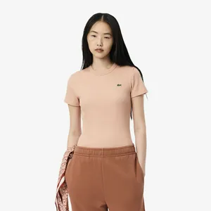 Футболка женская Lacoste приталенная, розовый, арт. TF5538