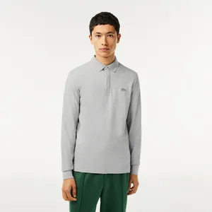 Поло Lacoste с длинными рукавами, серый, арт. PH2481