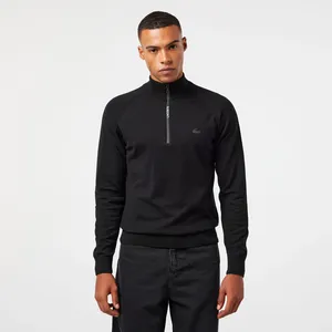 Мужской свитер Lacoste из шерсти и хлопка, черный, арт. AH2517