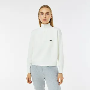Женский свитер Lacoste Relaxed Fit на молнии, белый, арт. AF2410