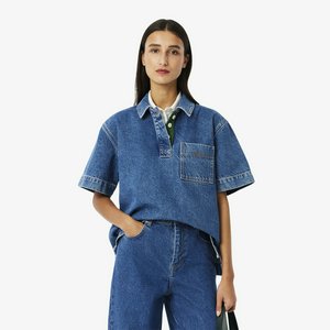 Женская рубашка-поло Lacoste Loose Fit из органического хлопка
