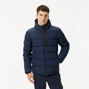 Мужская стёганая куртка Lacoste с капюшоном, синий, арт. bh2348