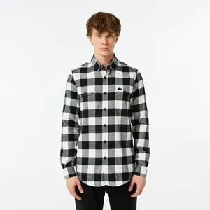 Мужская клетчатая рубашка Lacoste Slim Fit, черный, арт. CH2311