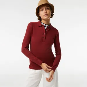 Женское поло Lacoste Slim Fit из эластичного хлопка, красный, арт. PF5464
