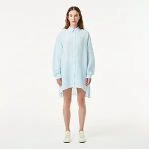 Женская лёгкая рубашка Lacoste, голубой, арт. CF0406