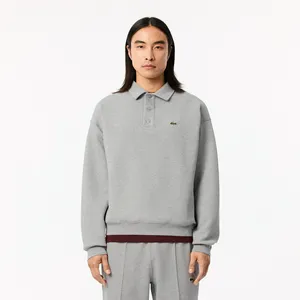 Мужская толстовка-поло Lacoste Losse Fit, серый, арт. SH2821