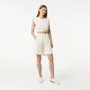 Женские шорты Lacoste из смеси льна, белый, арт. FF0519