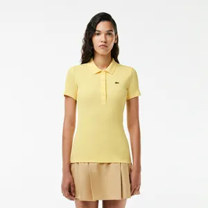 Женское поло Lacoste Slim Fit из органического хлопка, желтый, арт. DF5377