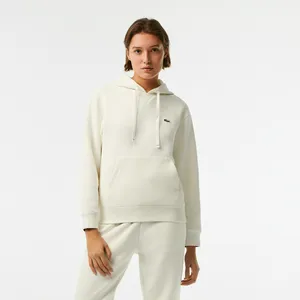 Женское худи Lacoste Loose Fit с карманом-кенгуру, белый, арт. SF7099