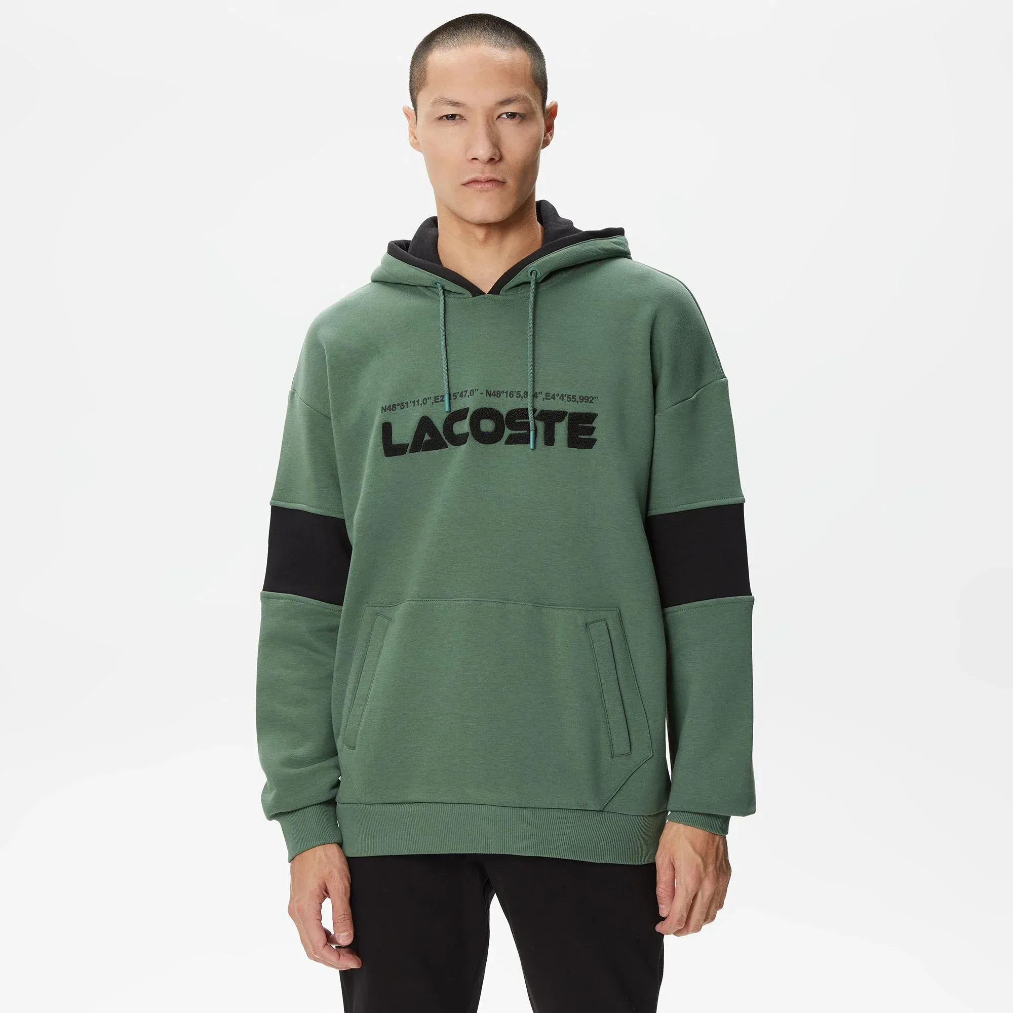 Мужская толстовка Lacoste из хлопка, зеленый, арт. sh2404