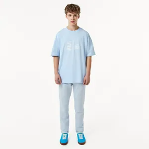 Мужские брюки Lacoste Slim Fit из смеси хлопка и льна, голубой, арт. HH0980