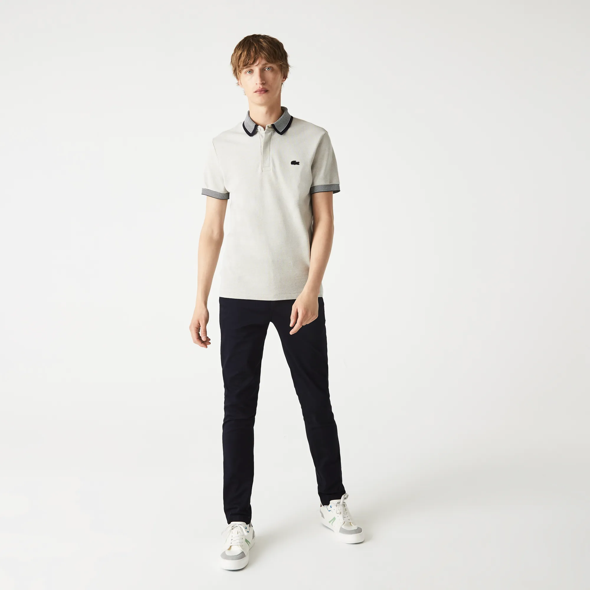 Мужские брюки-чинос Lacoste Slim Fit из хлопка, синий, арт. hh2661