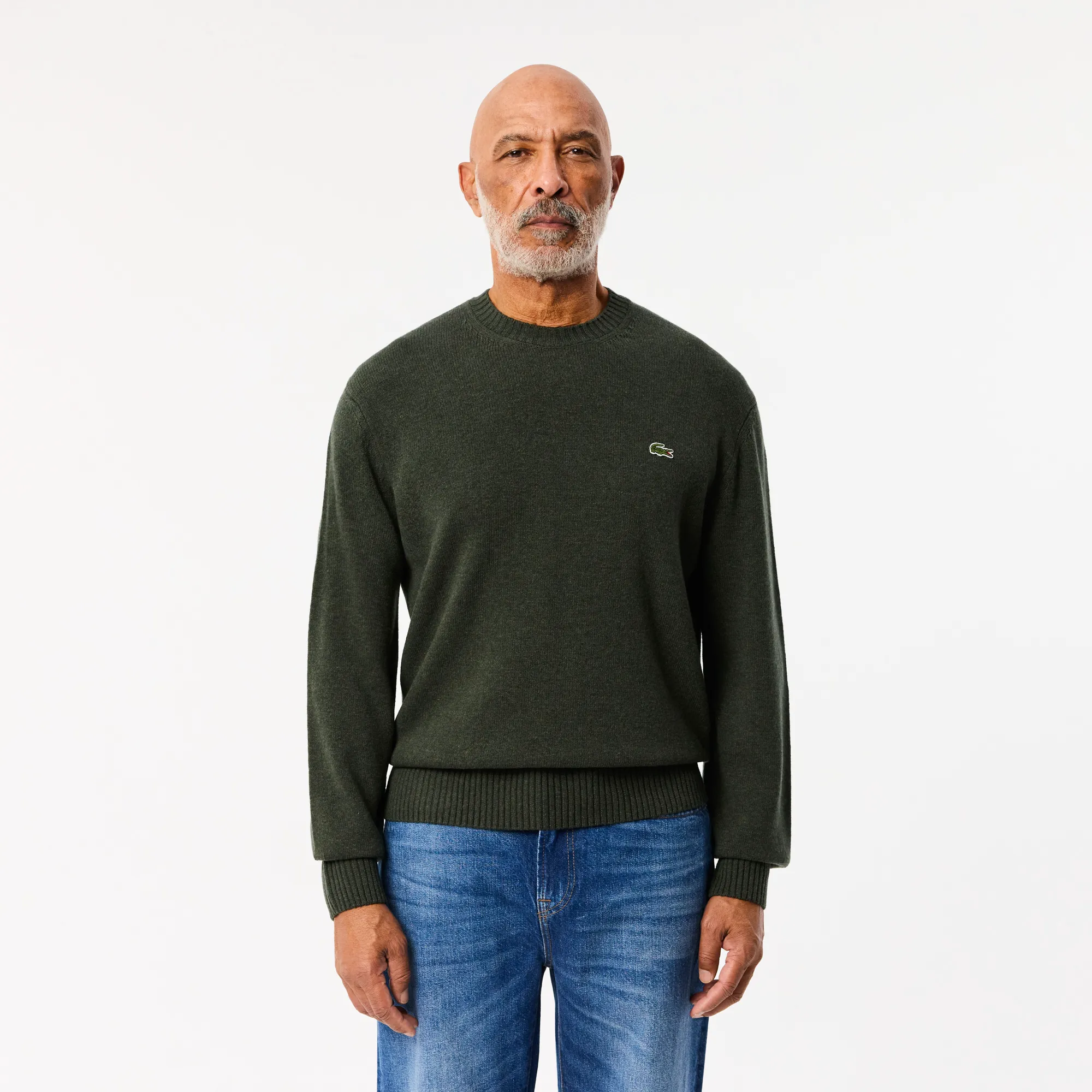 Мужской шерстяной свитер Lacoste, хаки, арт. ah2916