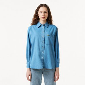 Женская джинсовая рубашка Lacoste OVERSIZED