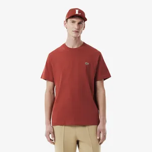 Мужская хлопковая футболка Lacoste с коротким рукавом, коричневый, арт. TH7318