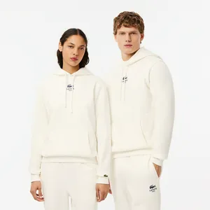 Хлопковая толстовка Lacoste Unisex с капюшоном, белый, арт. SH2740