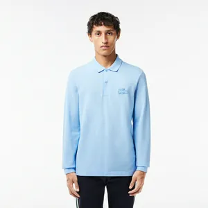 Мужское поло Lacoste L.12.12 с длинными рукавами, голубой, арт. PH2088