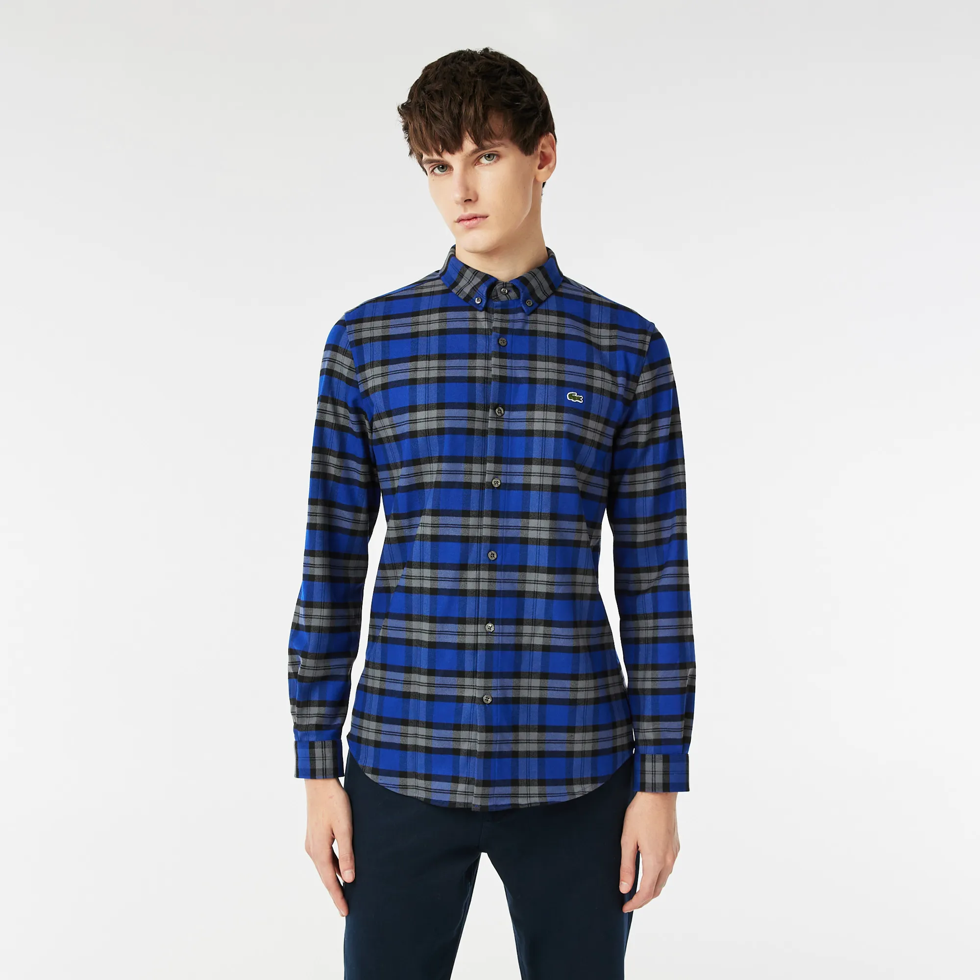 Мужская клетчатая рубашка Lacoste Slim Fit, разноцветный, арт. ch2338r