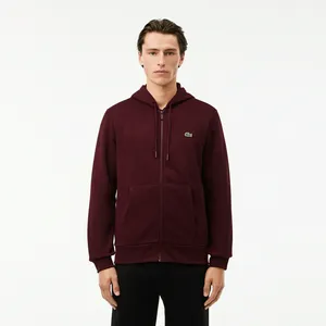 Мужская толстовка Lacoste с флисом, бордовый, арт. SH9626