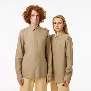 Мужская рубашка Lacoste изо льна, бежевый, арт. CH0410S
