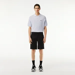 Мужские хлопковые шорты Lacoste Straight Fit, черный, арт. FH8140