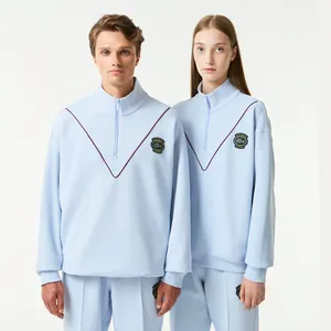 Хлопковая толстовка Lacoste Unisex Loose Fit, голубой, арт. SH7386