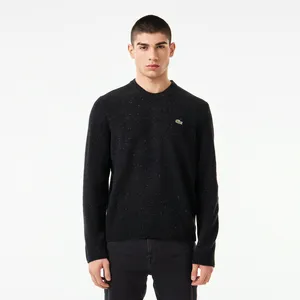 Мужской шерстяной свитер Lacoste, черный, арт. AH2532