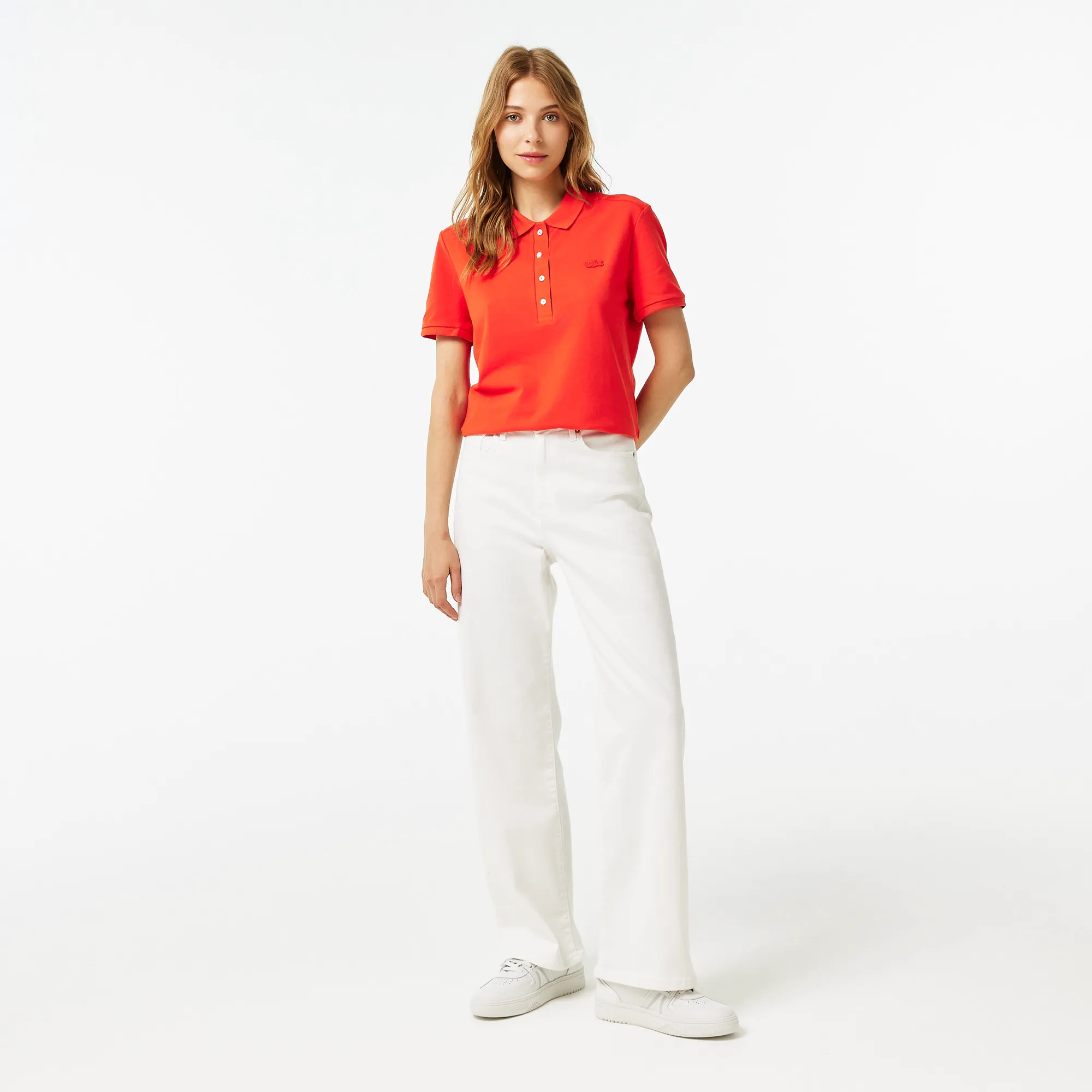 Женские джинсы Lacoste Loose Fit, белый, арт. hf0310