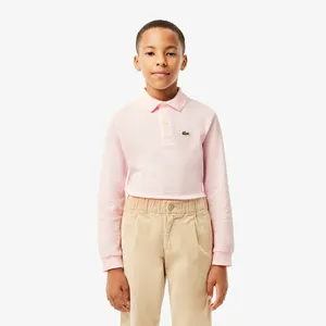Детское поло Lacoste Regular Fit из хлопка пике, розовый, арт. 7451