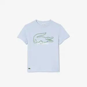 Детская футболка Lacoste из органического хлопка, голубой, арт. TJ7726