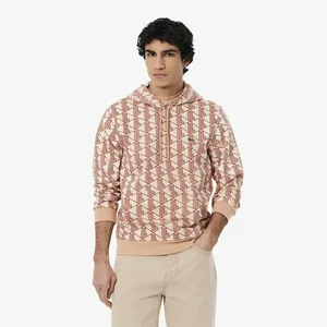 Мужская флисовая толстовка Lacoste Monogram, коричневый, арт. SH2855