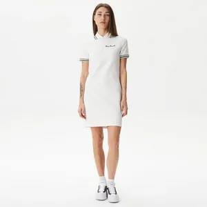 Женское платье Lacoste с коротким рукавом, белый, арт. ef0403