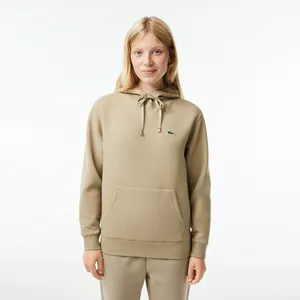 Женское худи Lacoste Loose Fit с карманом-кенгуру, бежевый, арт. SF7099