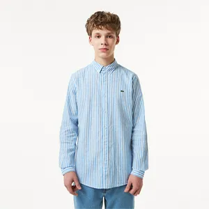 Мужская рубашка Lacoste Slim Fit в полоску, голубой, арт. CH0054