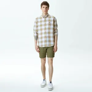 Мужские льняные шорты Lacoste Regular Fit, коричневый, арт. FH0041