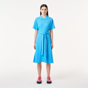 Женское платье Lacoste с поясом, голубой, арт. ef7923