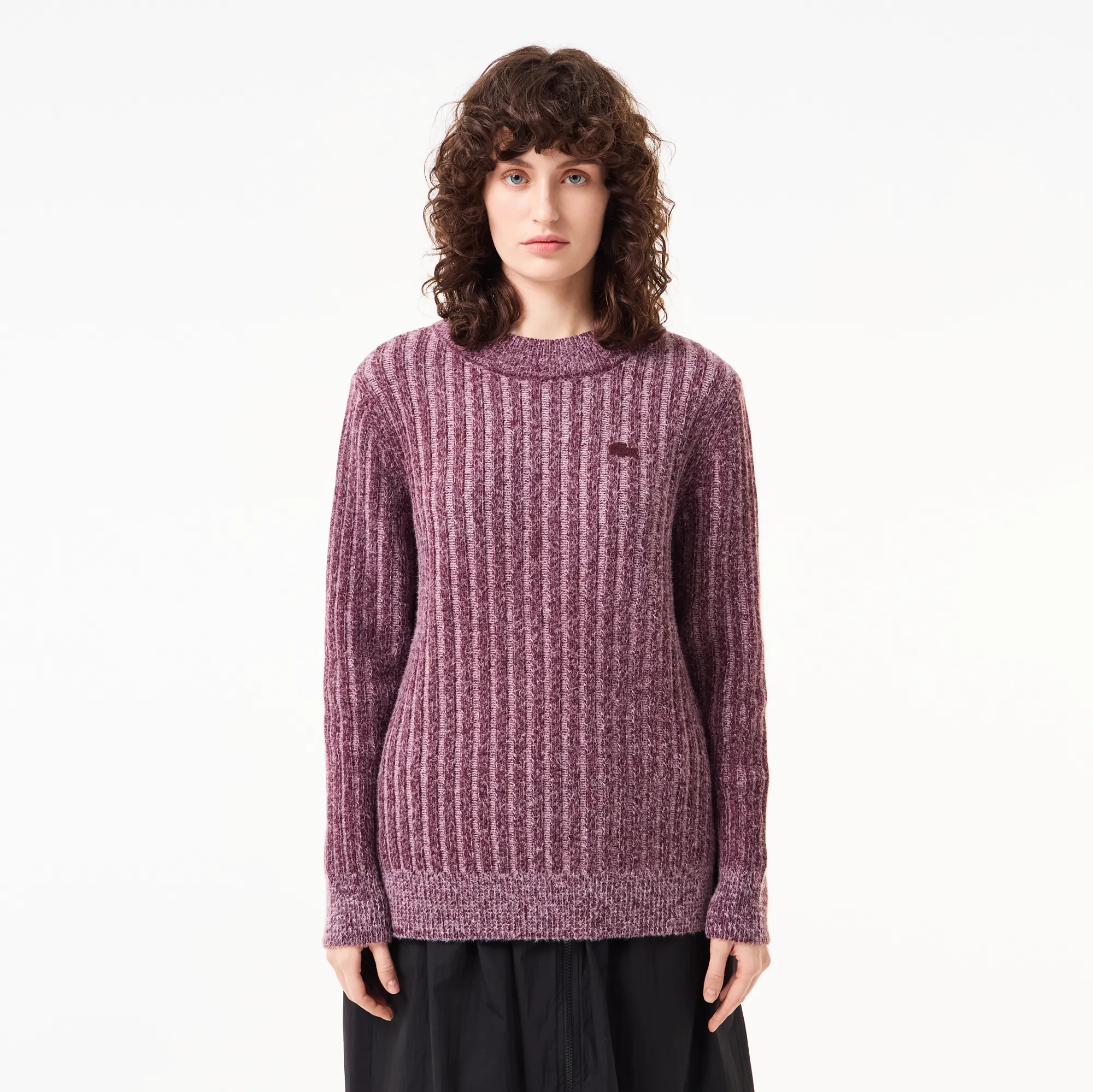 Женский шерстяной свитер Lacoste, бордовый, арт. af2516