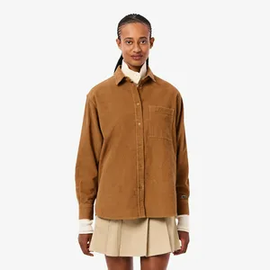 Женская рубашка Lacoste OVERSIZE FIT, коричневый, арт. CF5336