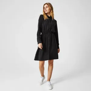 Женское платье Lacoste Loose Fit с длинным рукавом, черный, арт. EF2224