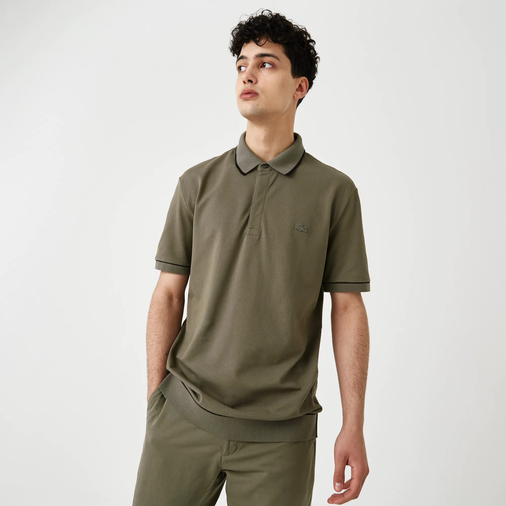 Мужское поло Lacoste Regular Fit, хаки, арт. ph4275