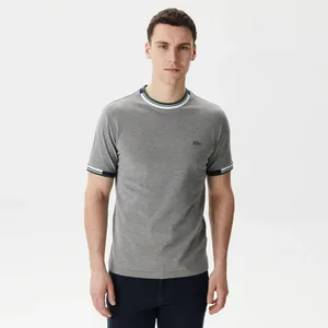 Мужская хлопковая футболка Lacoste с принтом, серый, арт. TH0424