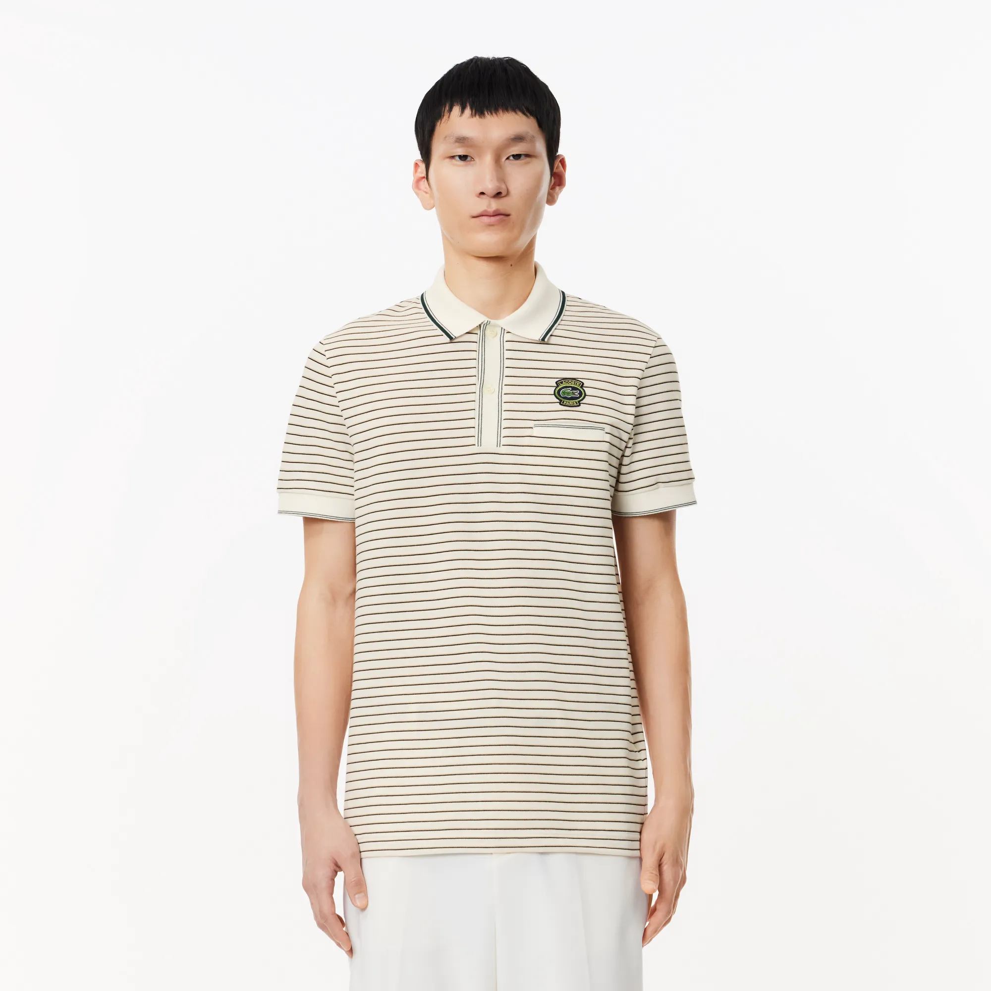 Мужское поло Lacoste в полоску, разноцветный, арт. ph7583