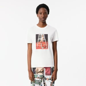 Женская хлопковая футболка Lacoste