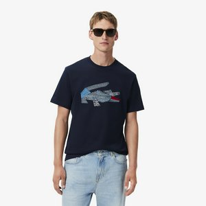 Мужская футболка Lacoste с рисунком крокодила